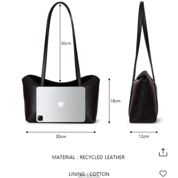 Monorow Sara Black Leather East West Shoulder Bag - Picture 14 of 14